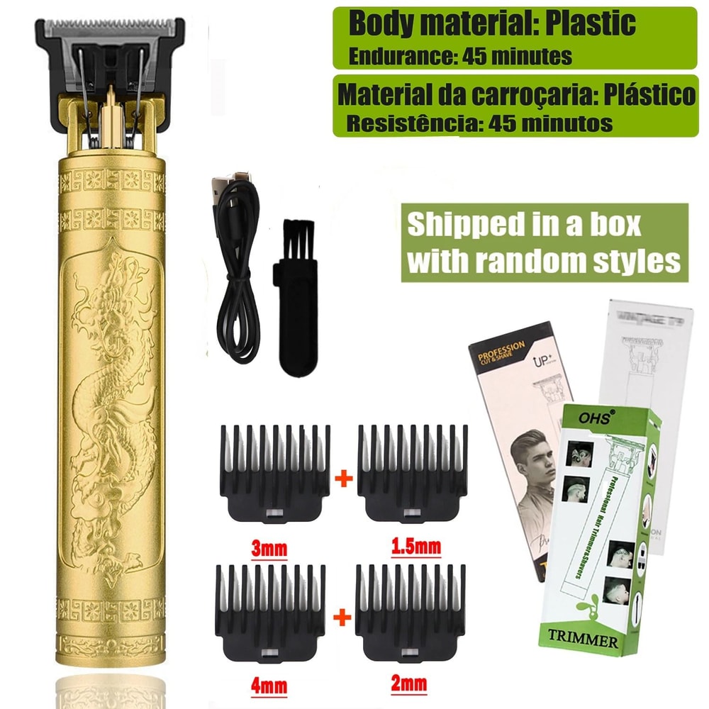 Cordless Rechargeable Hair Clipper With Vintage Design 10