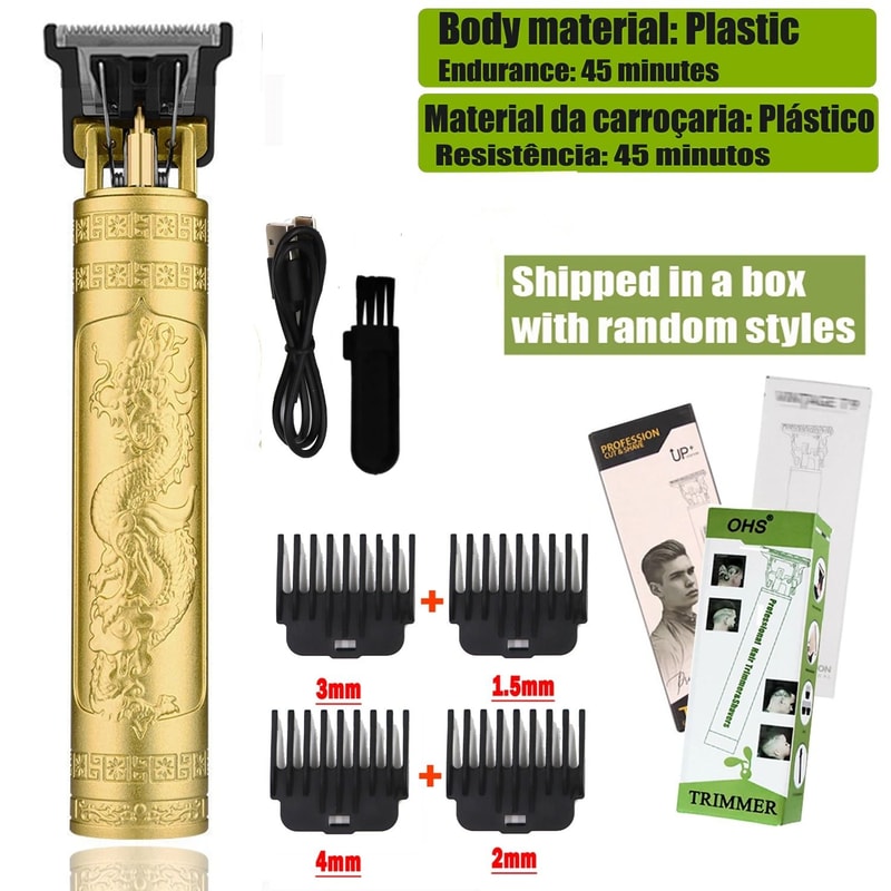 Cordless Rechargeable Hair Clipper With Vintage Design 10