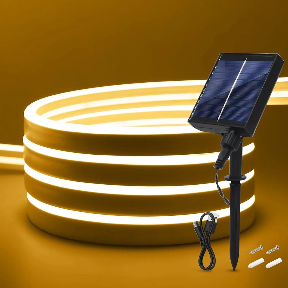 Solar Powered Waterproof Neon Light Strip With Multiple Modes 6
