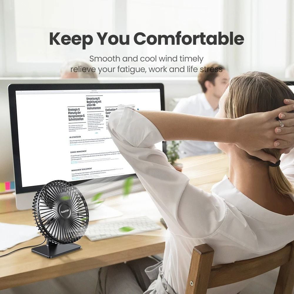 Portable USB Desk Fan With Adjustable Speeds 3