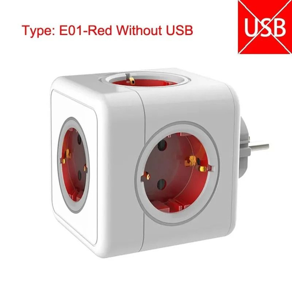 EU Power Strip Cube With 5 AC Outlets 5