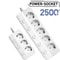 EU Power Strip With Independent Switches And Multiple Outlets 0