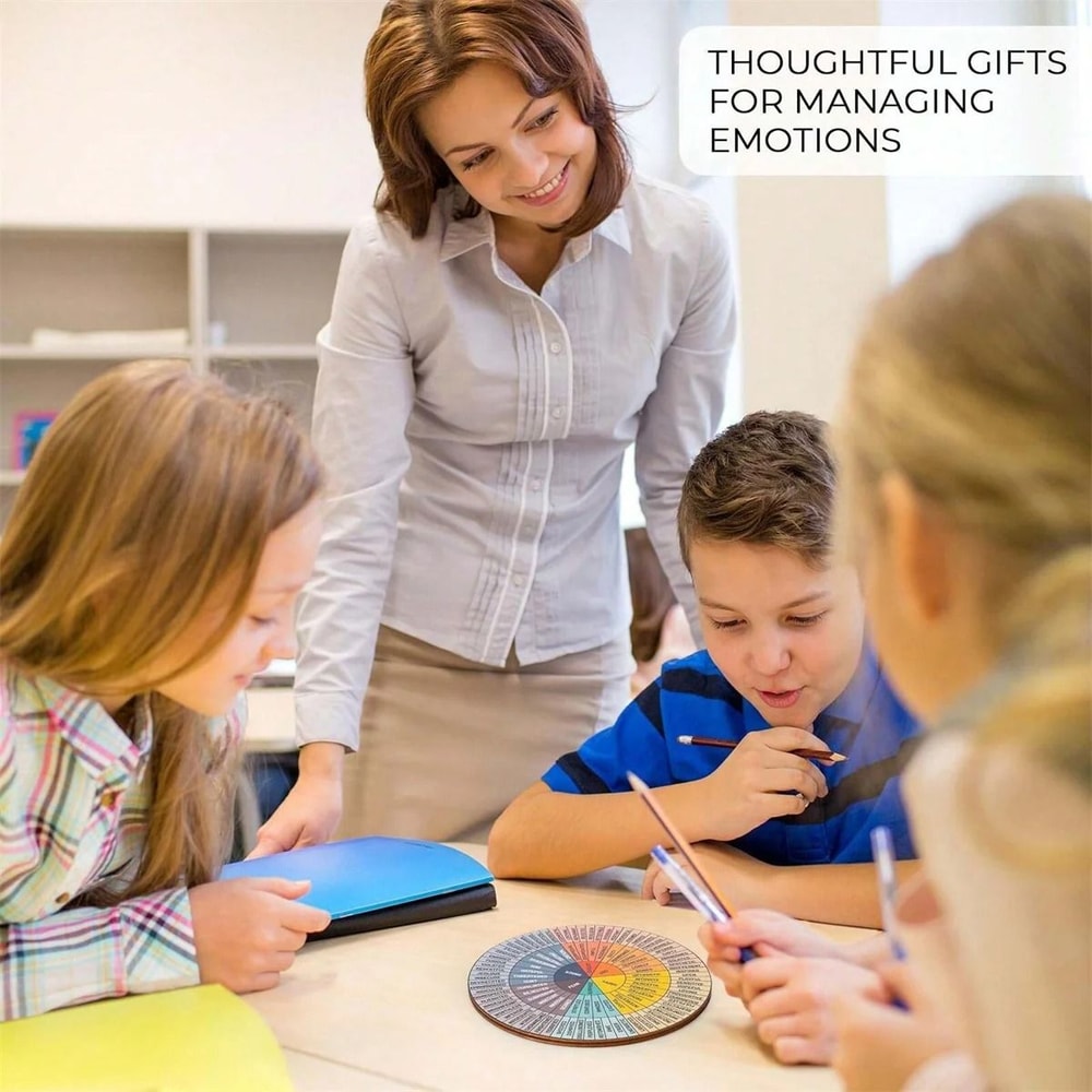 Emotions Wheel Therapy Desk Chart With Stand 3