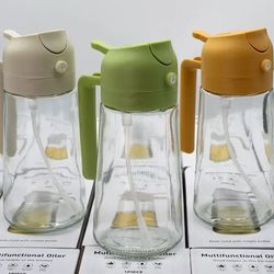 2 in 1 500ml glass oil sprayer bottle for kitchen & bbq