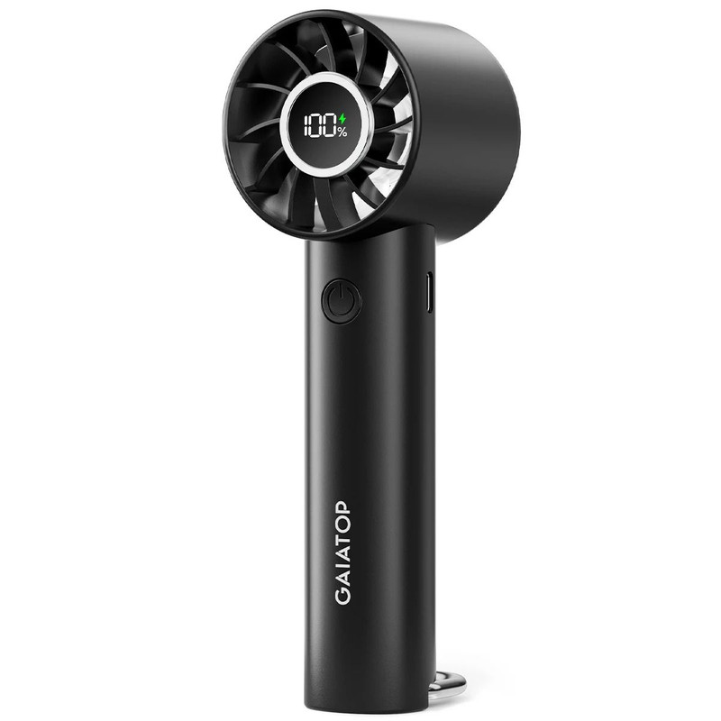 Portable Handheld Fan With LED Display And Flashlight 8