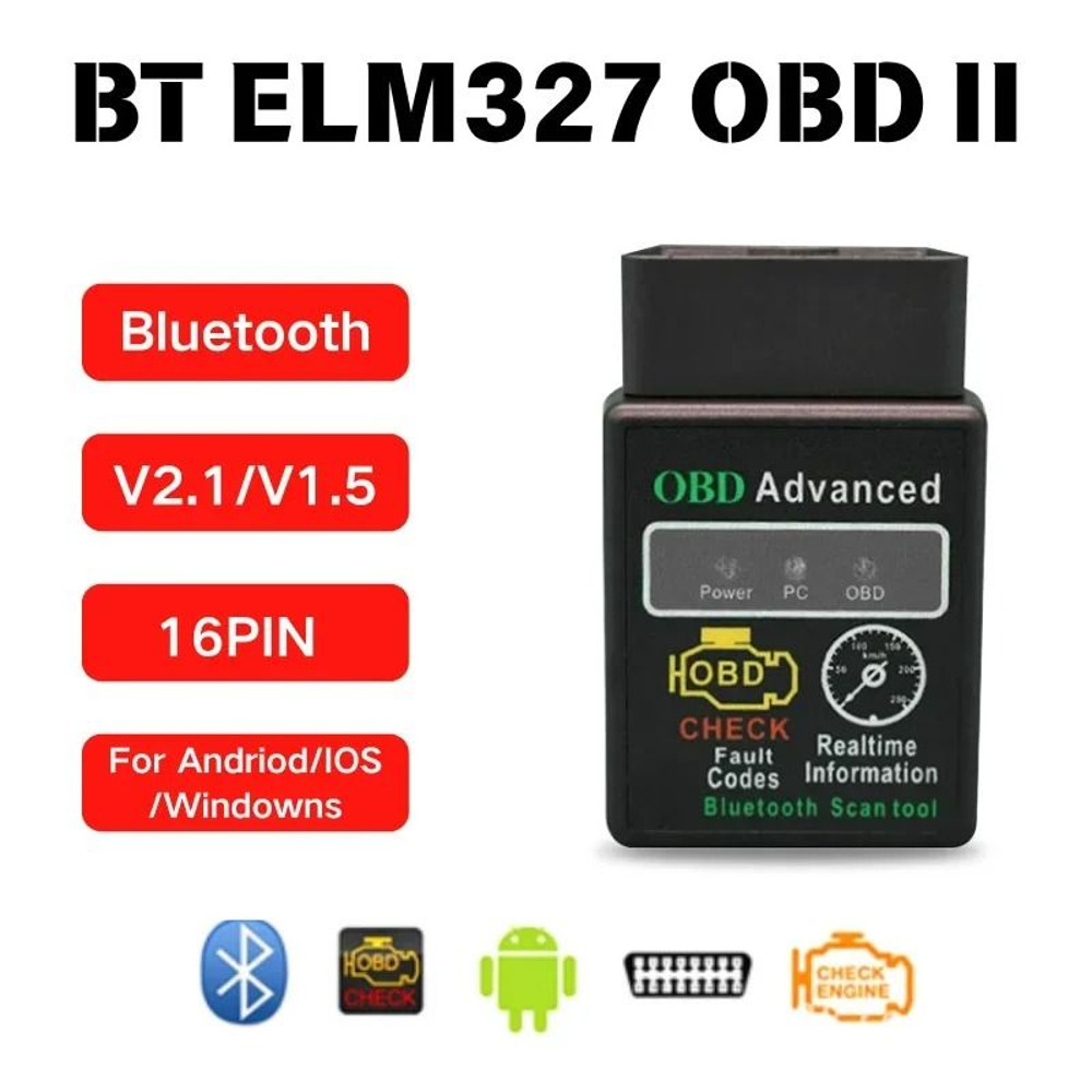 Bluetooth ELM327 OBD2 Code Reader For Cars 0