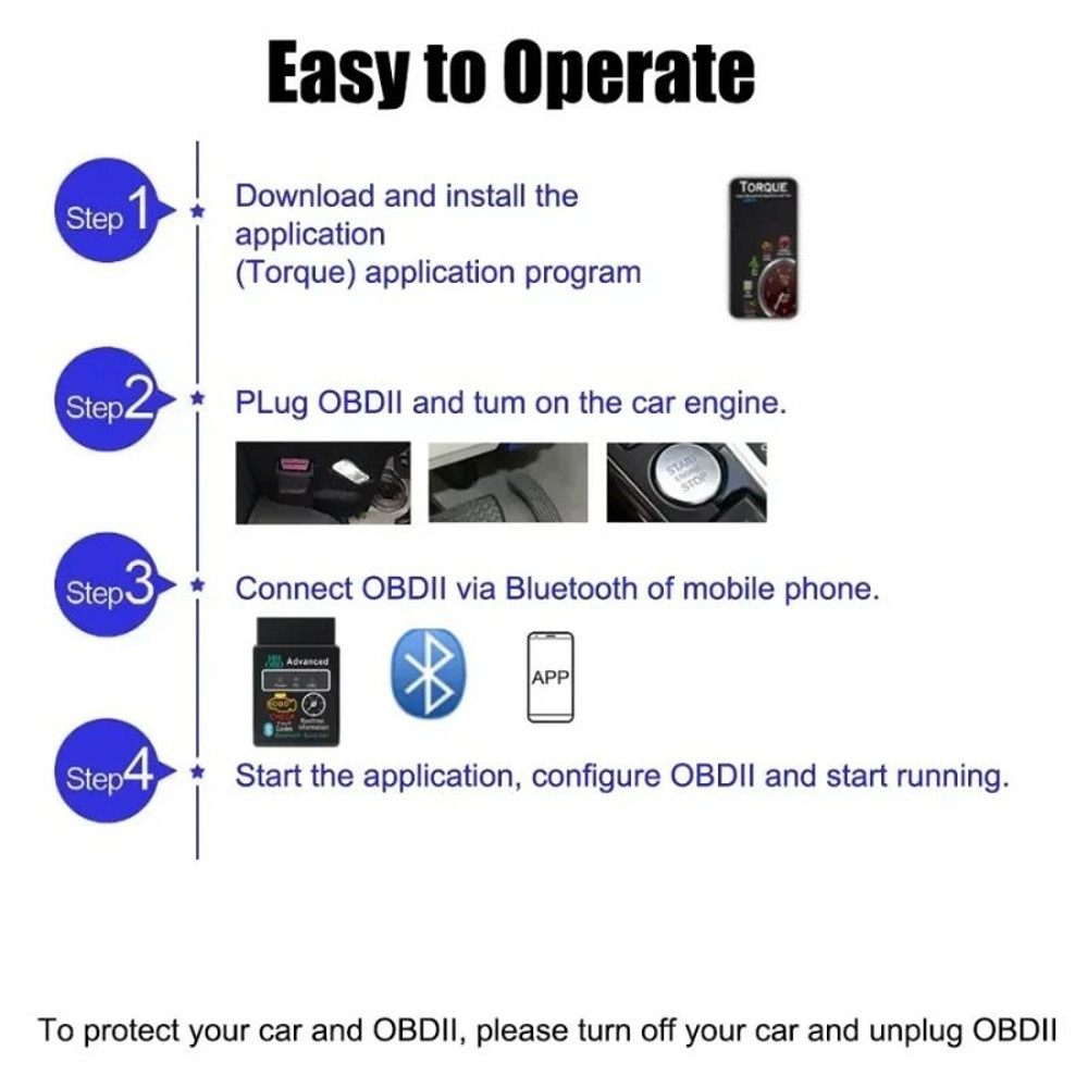 Bluetooth ELM327 OBD2 Code Reader For Cars 3