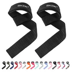 weightlifting wrist straps with anti-slip silicone