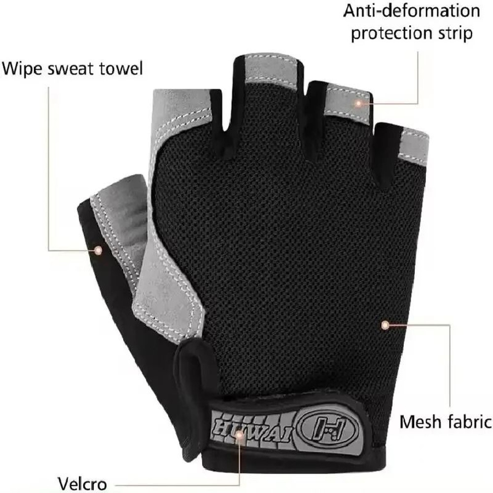 Professional Breathable Fingerless Workout Gloves 3
