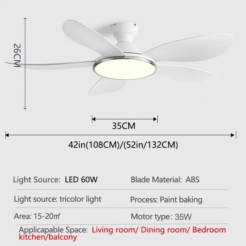 Modern LED Ceiling Fan With Remote Control 7