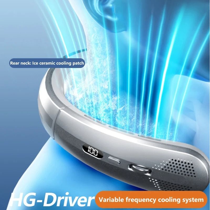 Bladeless Hanging Neck Fan With LED Display 5