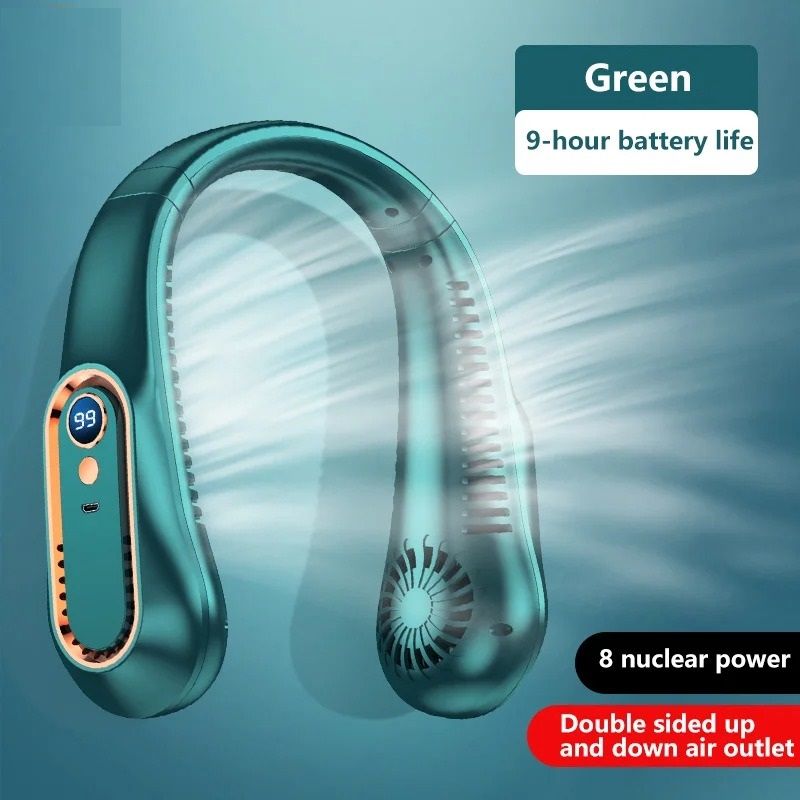 Bladeless Hanging Neck Fan With LED Display 8