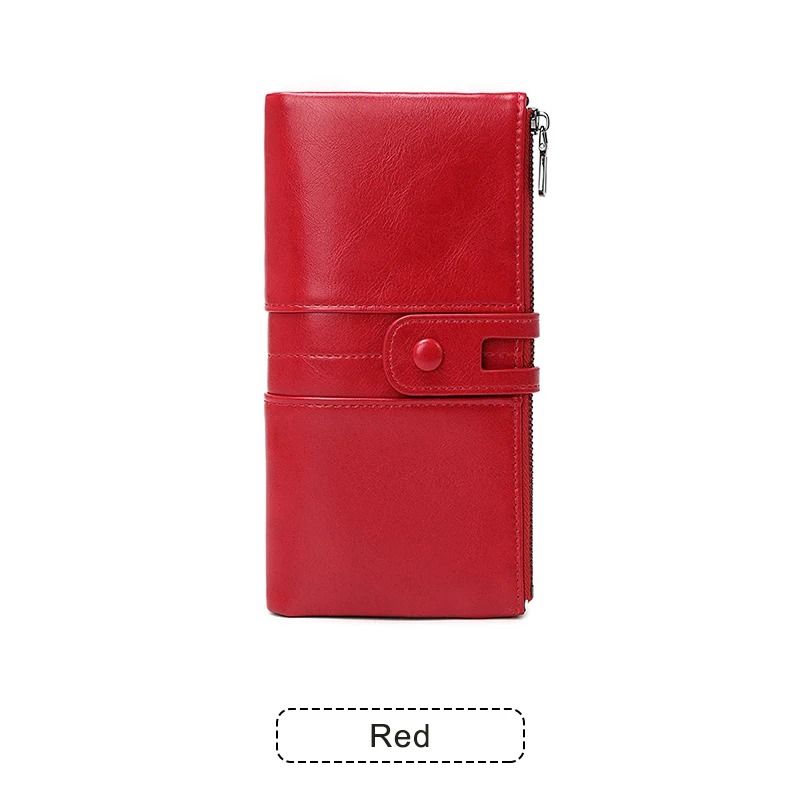RFID Womens Long PU Leather Wallet Handbag 6