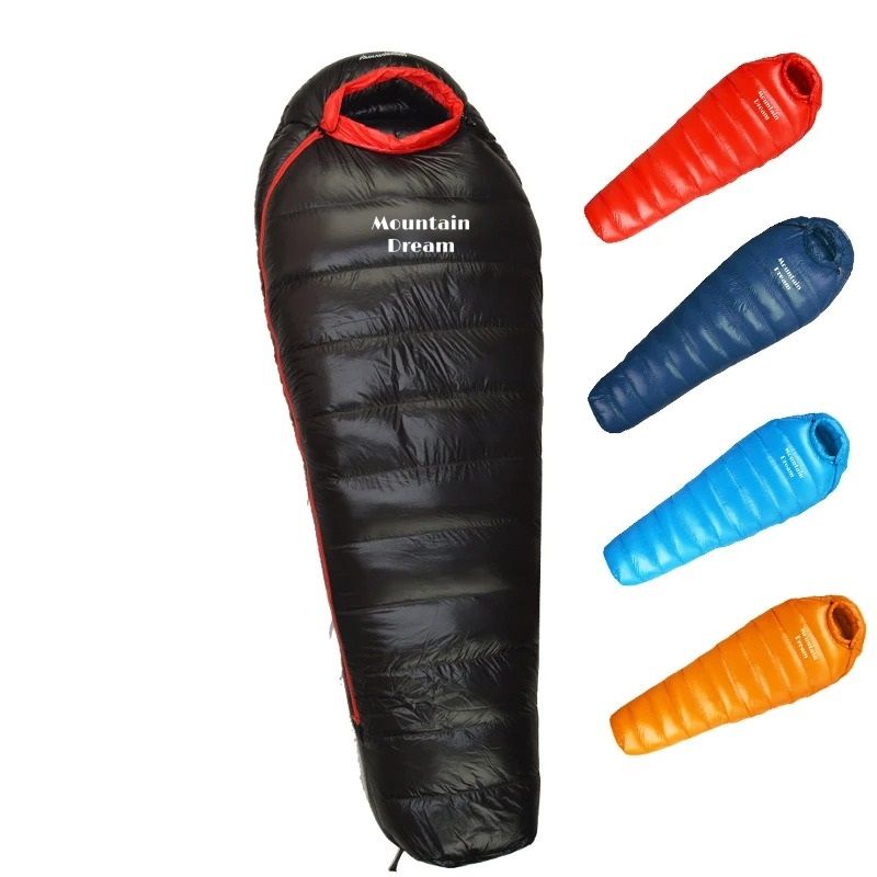 Winter Goose Down Mummy Sleeping Bag For Camping And Outdoor Trips 0