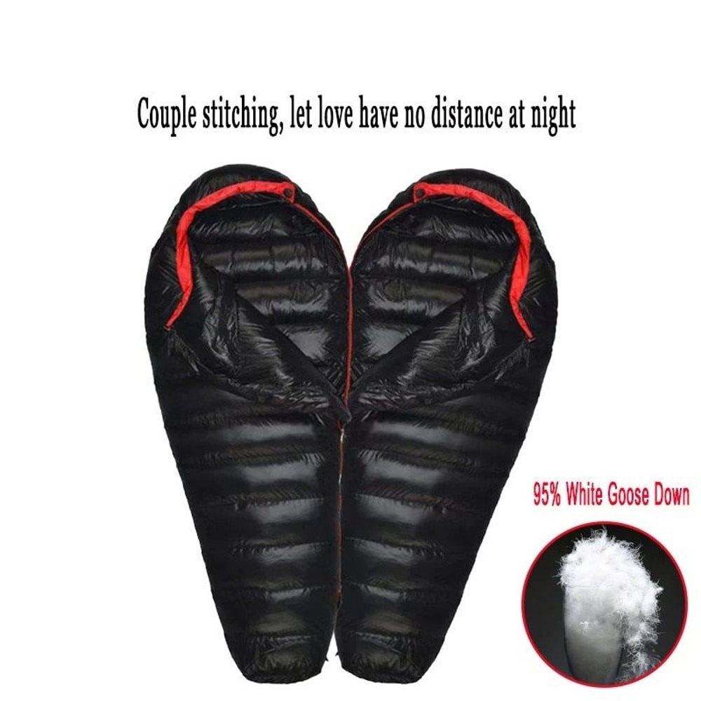Winter Goose Down Mummy Sleeping Bag For Camping And Outdoor Trips 3