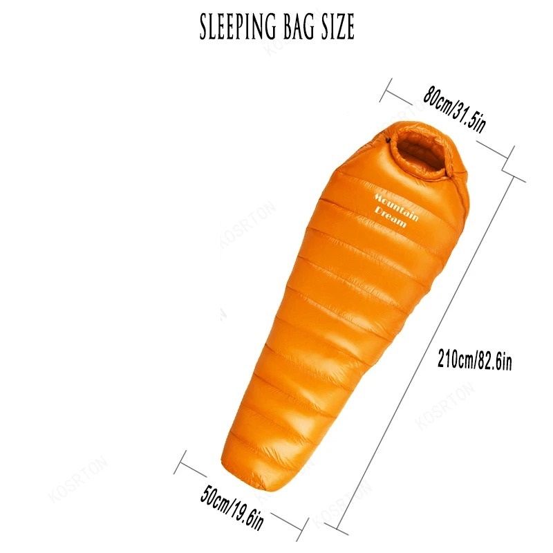 Winter Goose Down Mummy Sleeping Bag For Camping And Outdoor Trips 4