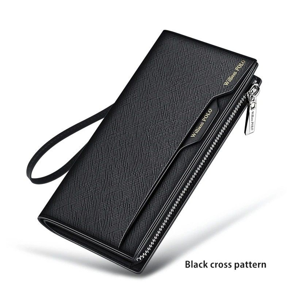 Genuine Leather Mens Wallet With Zipper And Card Slots 9