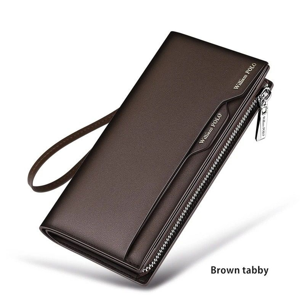 Genuine Leather Mens Wallet With Zipper And Card Slots 5