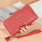 Long Womens Clutch Wallet With Double Zipper And Tassel Accent 2