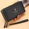 Long Womens Clutch Wallet With Double Zipper And Tassel Accent 14
