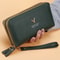 Long Womens Clutch Wallet With Double Zipper And Tassel Accent 6