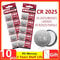 CR2025 3V Lithium Coin Cell Batteries For Watches And Electronics 6