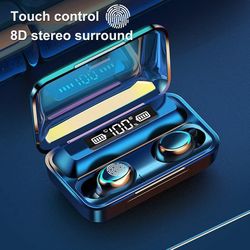 rgb led wireless tws earbuds with display