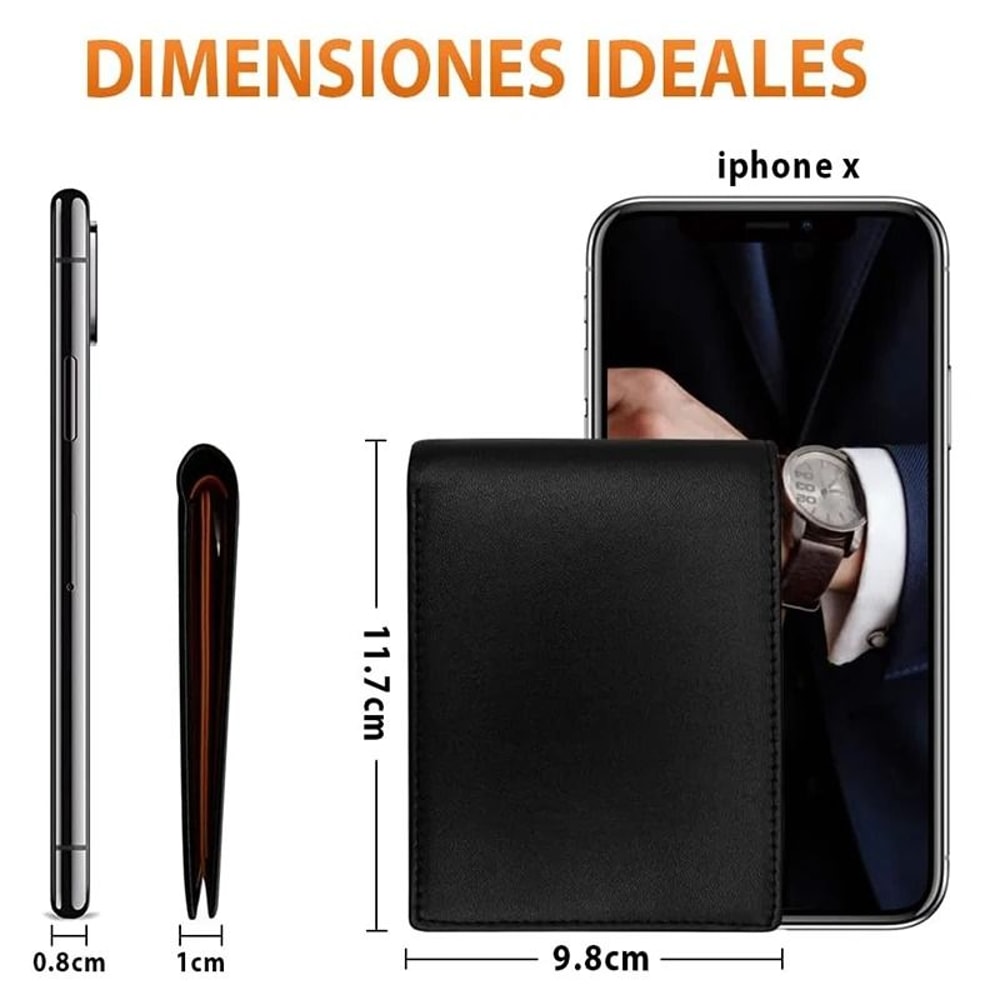 Minimalist Men Wallet With Zipper Coin Pocket And RFID Protection 4