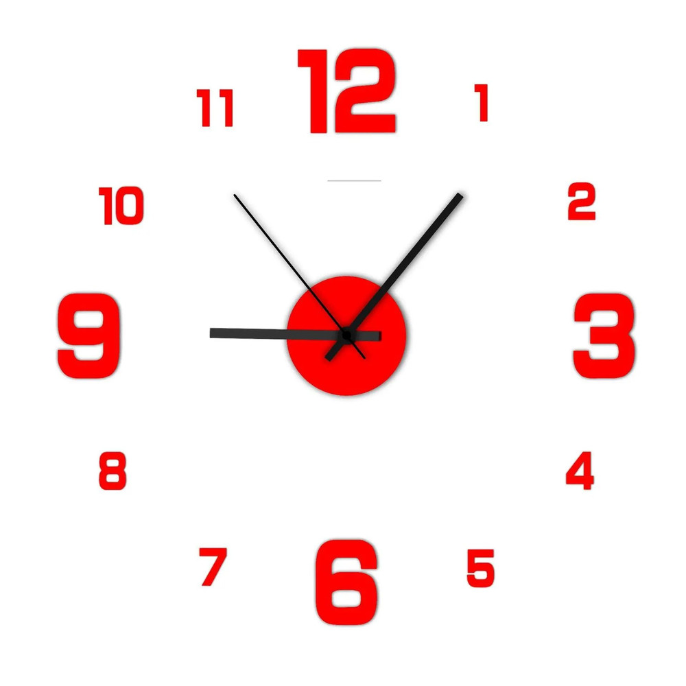 DIY Frameless Wall Clock Decal For Home  Office 7