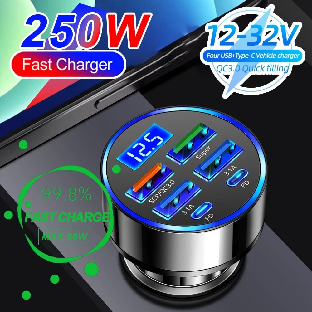 Multifunctional Car Charger With LED Display 0