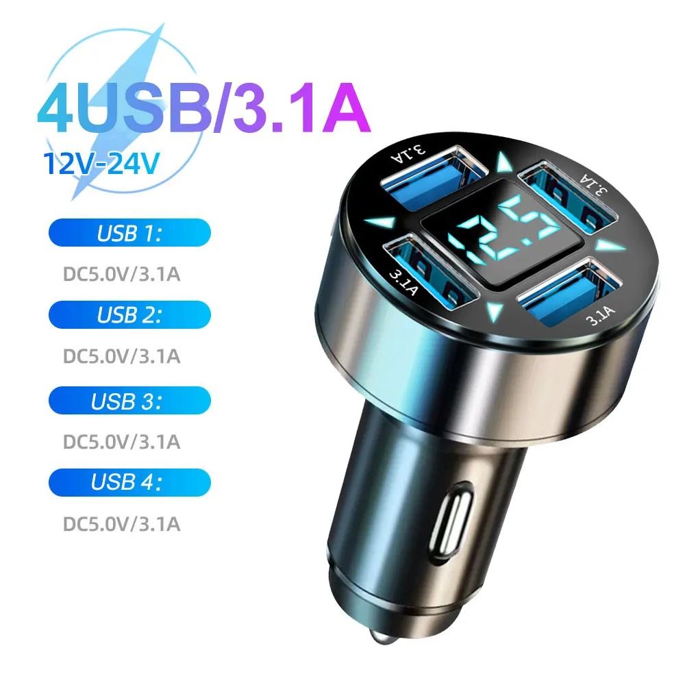 Multifunctional Car Charger With LED Display 10
