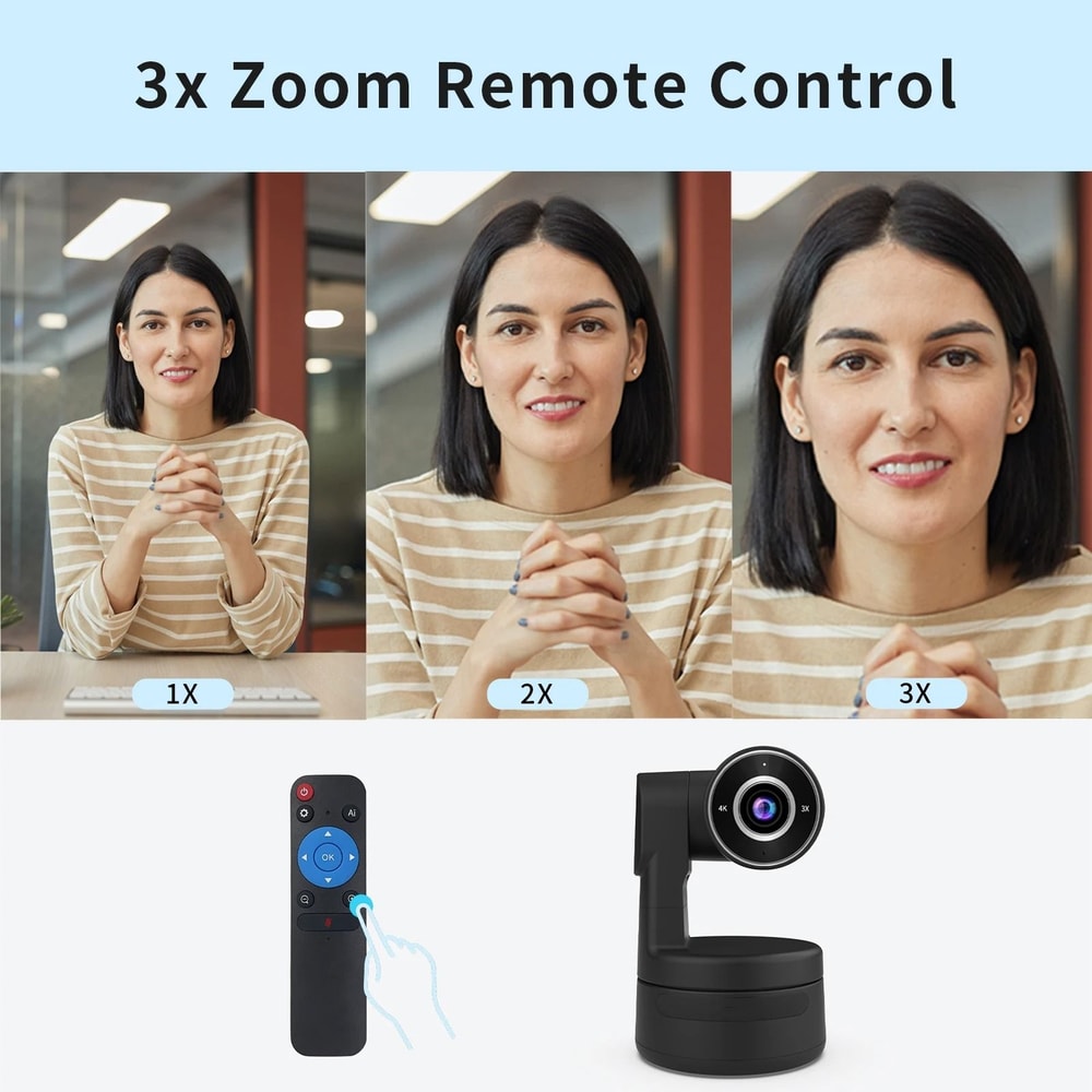 4K PTZ Webcam With Optional Auto Tracking And Built In Microphones 0