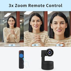 4k ptz webcam with optional auto tracking and built in microphones