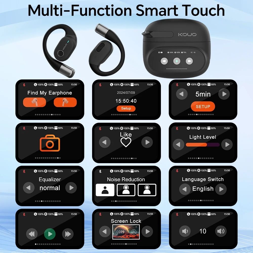 Wireless Translation Earbuds With Real Time Voice Translator And Bluetooth Connectivity 5