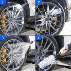 ultrafine fiber wheel hub cleaning brush for cars and bikes