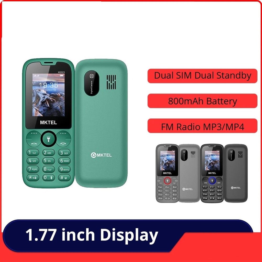 Compact Dual SIM Feature Phone With Flashlight And FM Radio 0