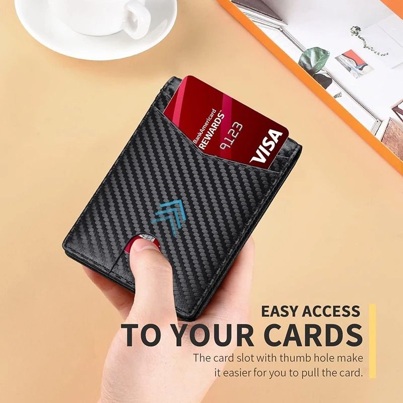Ultra Thin RFID Leather Wallet For Men With ID Window And Multiple Card Slots 3