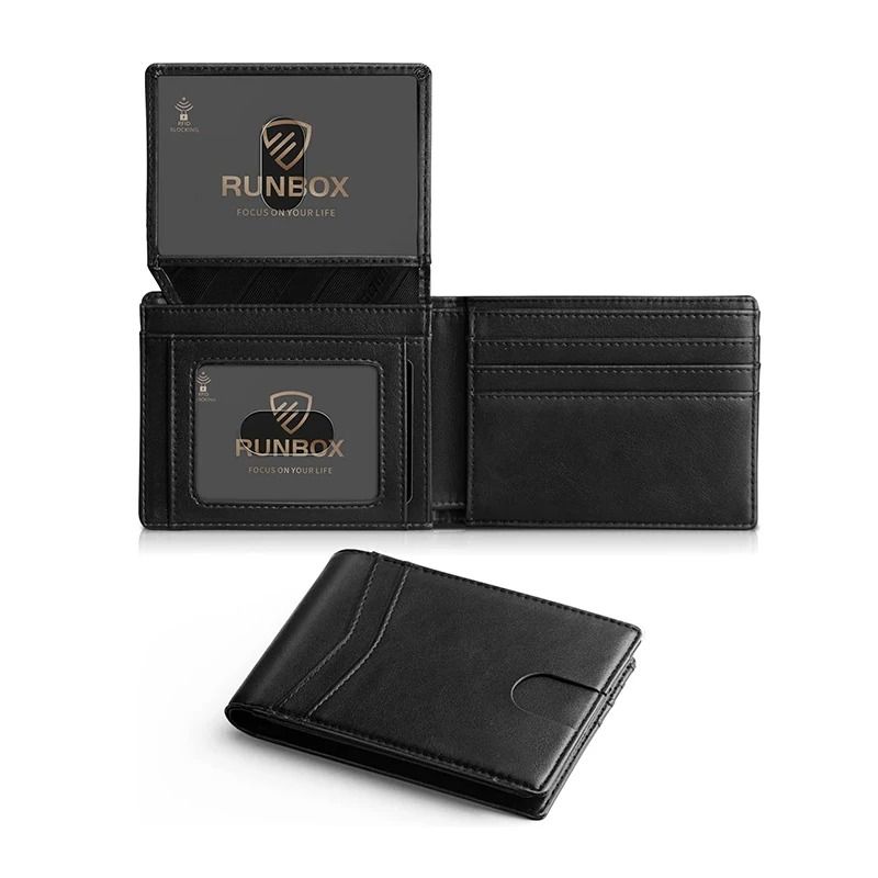Ultra Thin RFID Leather Wallet For Men With ID Window And Multiple Card Slots 5