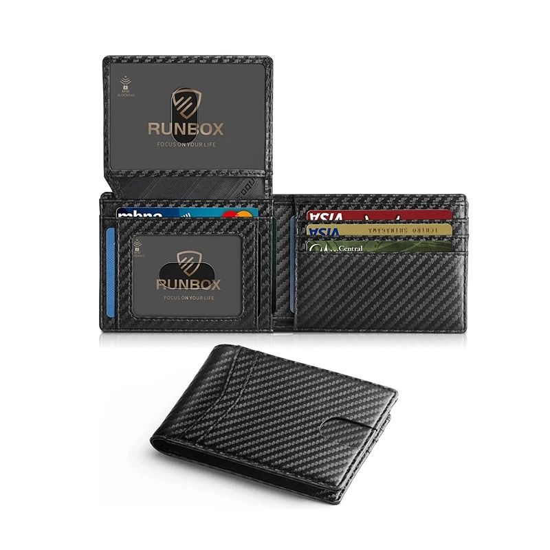 Ultra Thin RFID Leather Wallet For Men With ID Window And Multiple Card Slots 6