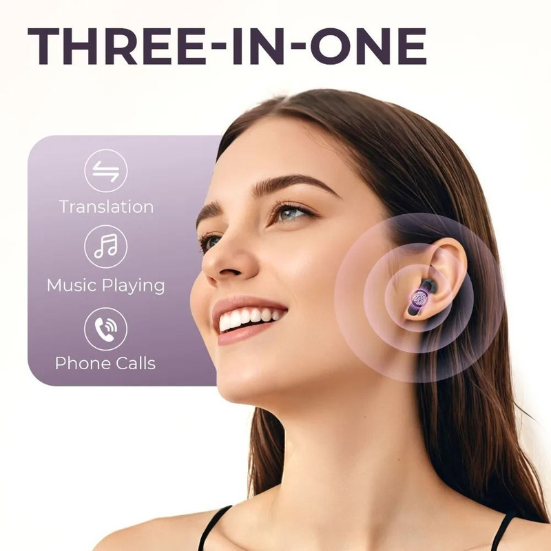 Real Time Translation Earbuds With Touch Screen And Noise Cancelling Microphone 1