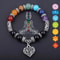 Chakra Healing Stone Beaded Bracelet With Love Pendant 0