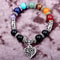 Chakra Healing Stone Beaded Bracelet With Love Pendant 1