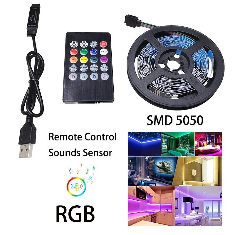 LED Strip Light USB Bluetooth Flexible RGB Tape For TV Backlight And Decoration 7