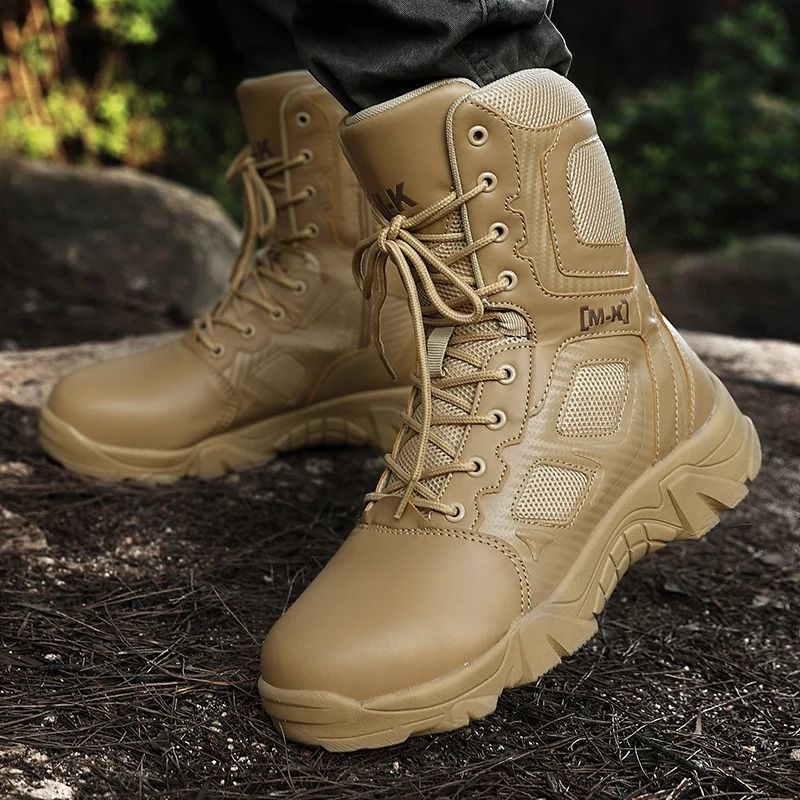 Outdoor Waterproof Steel Toe Work Boots For Men With Anti Slip Sole And Safety Protection 0