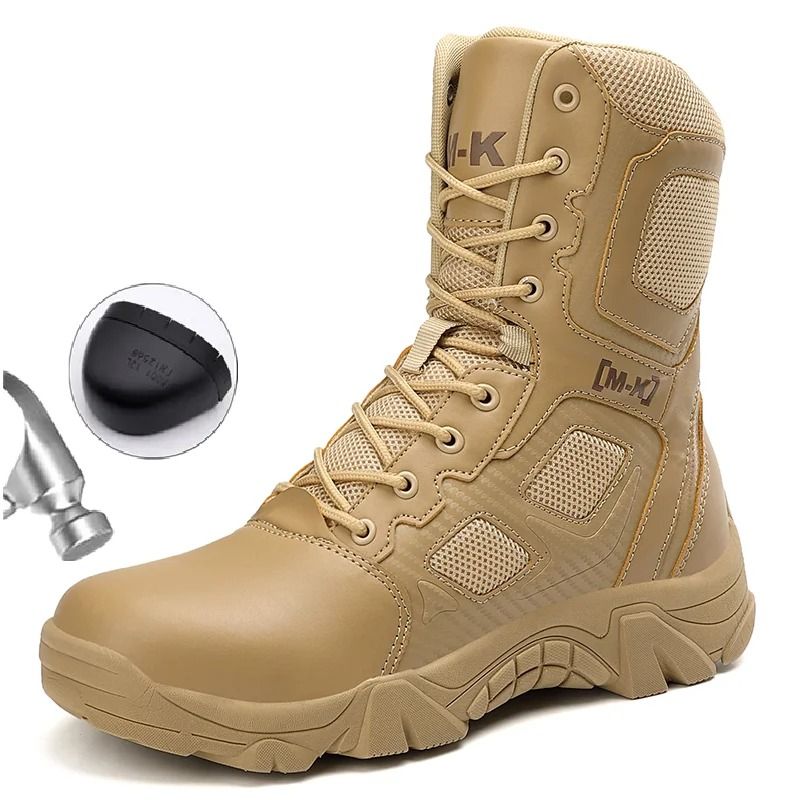 Outdoor Waterproof Steel Toe Work Boots For Men With Anti Slip Sole And Safety Protection 5