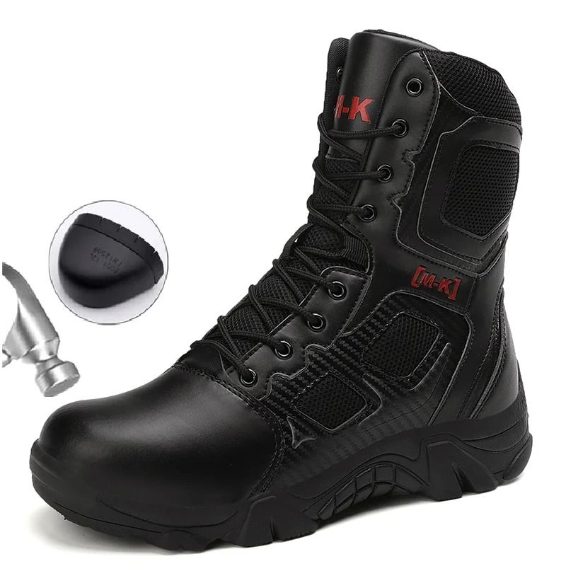 Outdoor Waterproof Steel Toe Work Boots For Men With Anti Slip Sole And Safety Protection 6
