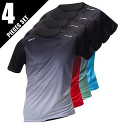 quick dry gradient sports t shirt for men