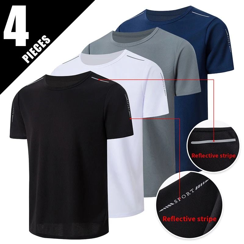 Quick Dry Gradient Sports T Shirt For Men 3