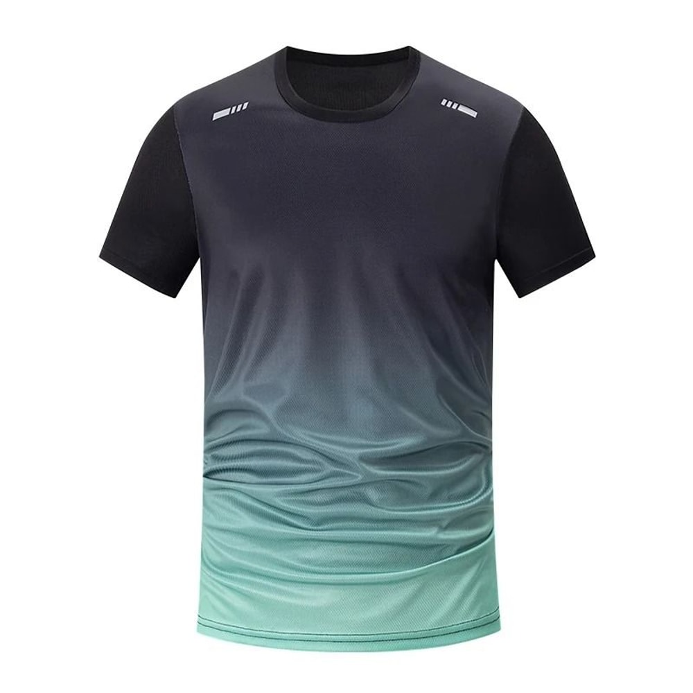 Quick Dry Gradient Sports T Shirt For Men 14