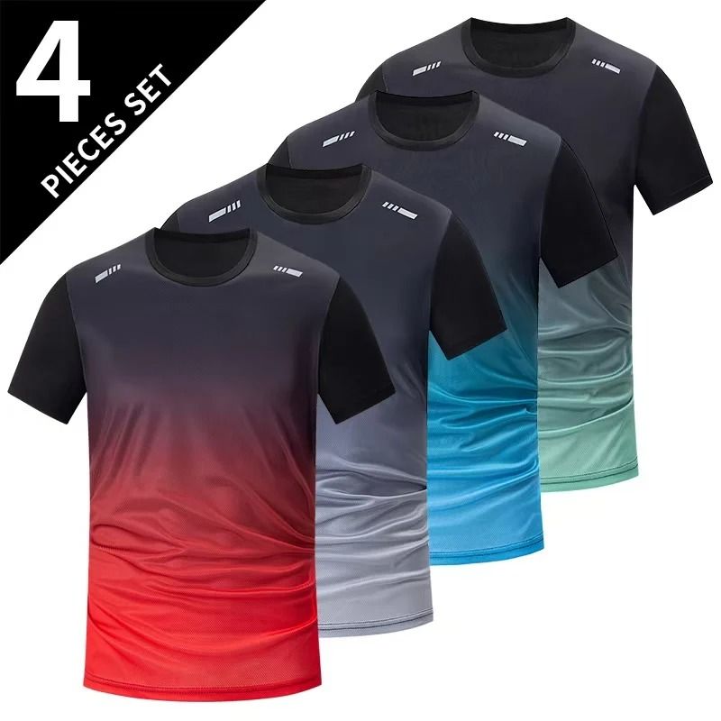 Quick Dry Gradient Sports T Shirt For Men 8